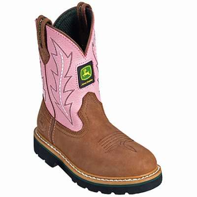 ... Kids Boots > John Deere Boots: Girl's Leather Wellington Boots JD2185