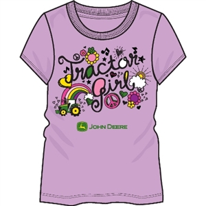 Girl's Purple John Deere Tractor T-shirts | WeGotGreen.com