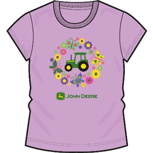 Toddler Girl's John Deere Purple Tractor Shirts | WeGotGreen.com