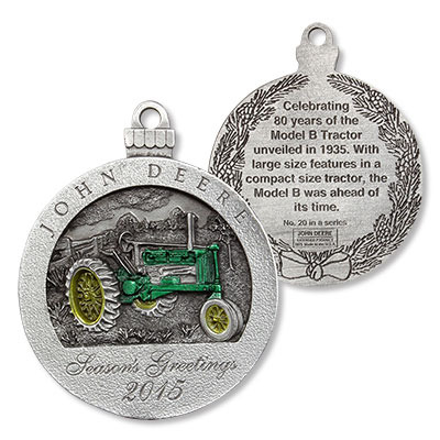 John Deere Limited Edition 2015 Pewter Christmas Ornament - 20th in ...