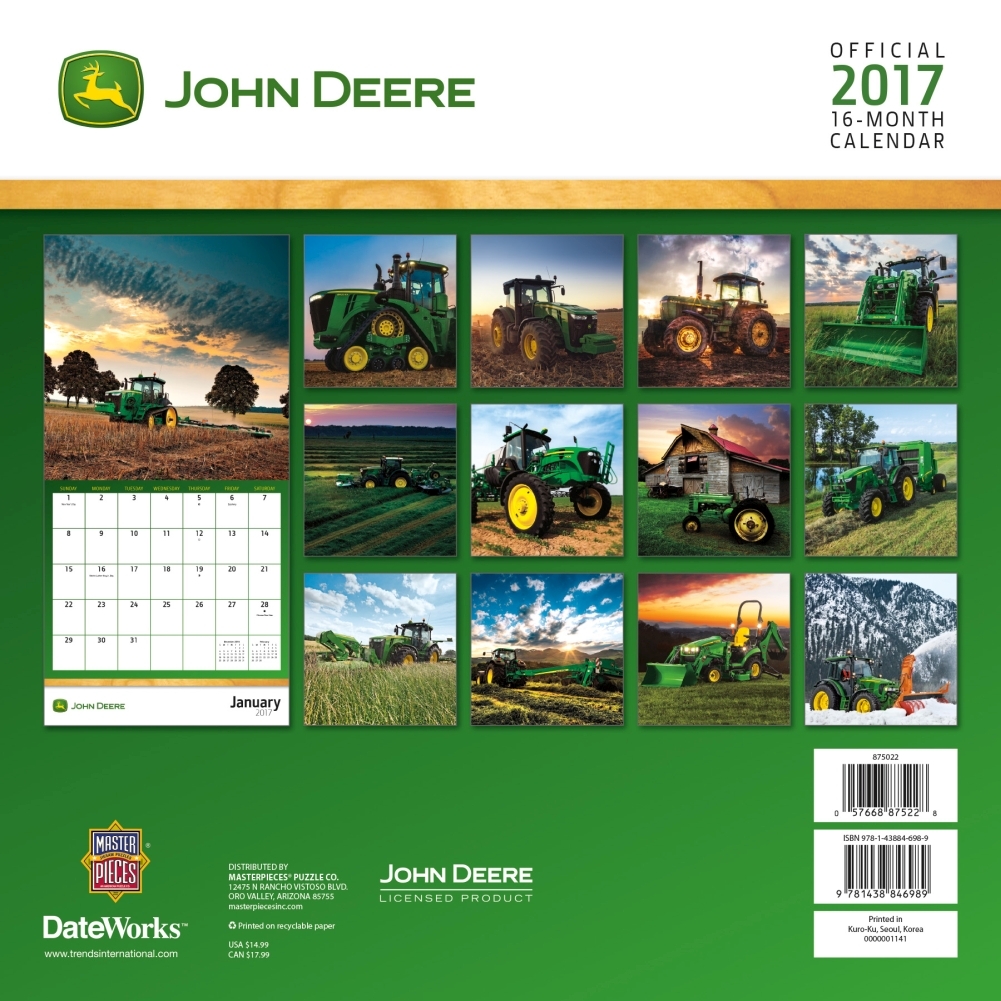John Deere 2017 Wall Calendar: 9781438846989 | | Calendars.com