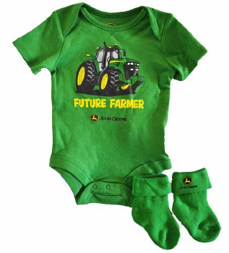 John Deere Future Farmer Green Onesie and Socks Set (9 Month) - 100% ...