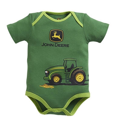 John Deere Infant Boy's Green Wrap Around Tractor Onesie | WeGotGreen ...