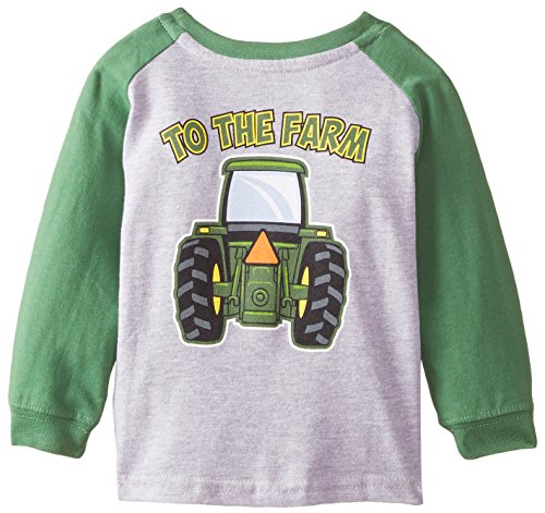 John Deere Baby Boys' Follow Me T Shirt, Heather Grey/Green, 12 Months ...