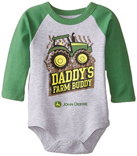 John Deere Baby-Boys Newborn Daddy's Farm Buddy Bodyshirt, Heather ...