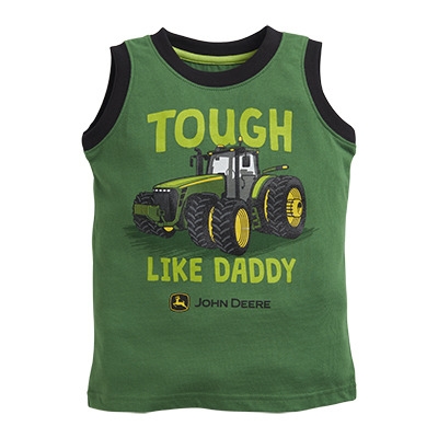 John Deere Infant Boy's Green Tough Like Daddy Sleeveless Tee ...