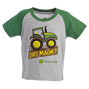 John Deere Infant Boy's Gray Dirt Magnet Tee | WeGotGreen.com