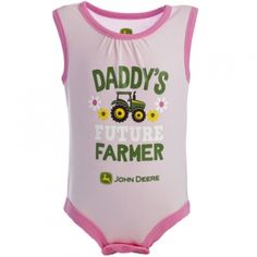 John Deere Infant Daddy's Future Farmer Bodyshirt - Pink - Mills Fleet ...