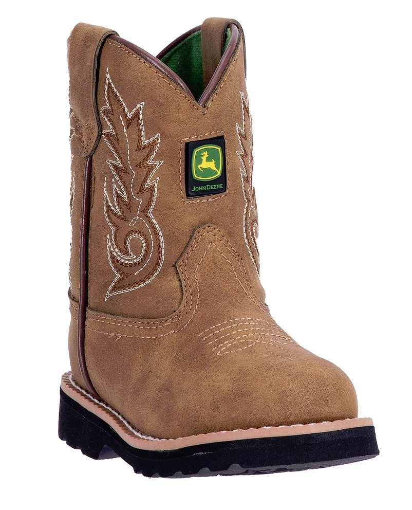 John Deere Infants Tan Round Toe Boots JD1031 by Dan Post Boot Co for ...