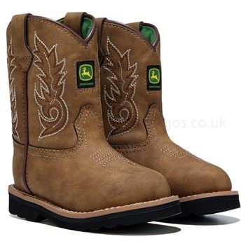 John Deere Boots Boot Tan Boy's Everyday Round Toe Cowboy Toddler,John ...