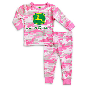 John Deere Girls Infant/Toddler Pink Camo PJ Set