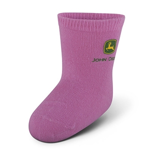 John Deere Infant Girl's Pink Logo Socks | WeGotGreen