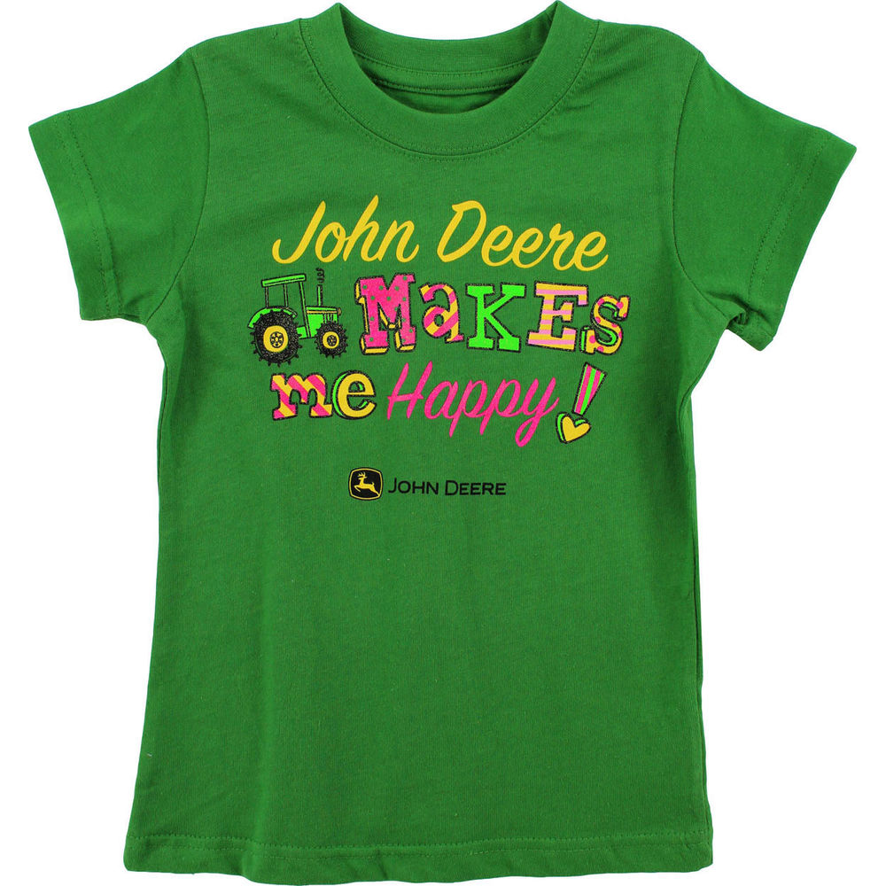 John Deere Girls Green T-Shirt Top SGS725G S(4) M(5/6) L(6X) | eBay