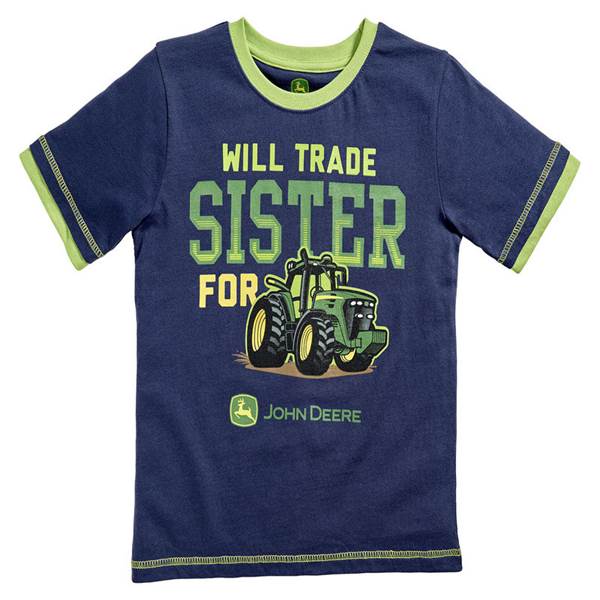 John Deere Toddler Boy's Navy Will Trade Sister T-Shirt