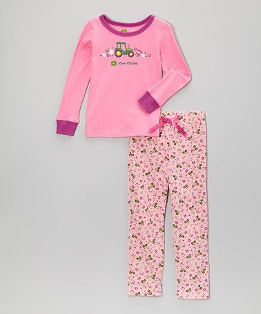 ... Pink Tractor Tee & Pajama Pants - Toddler & Girls by John Deere on #