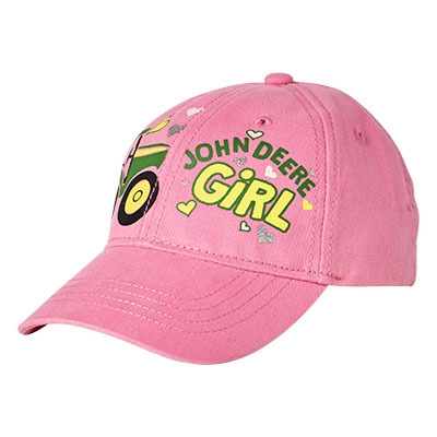 John Deere Toddler Girl's Pink John Deere Girl Cap | WeGotGreen.com