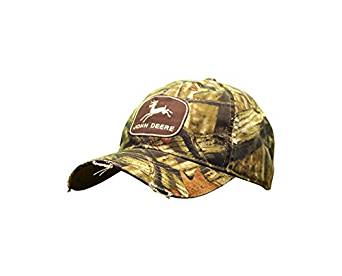 .com: John Deere Men's Mossy Oak Camo Vintage Logo Cap Camouflage ...