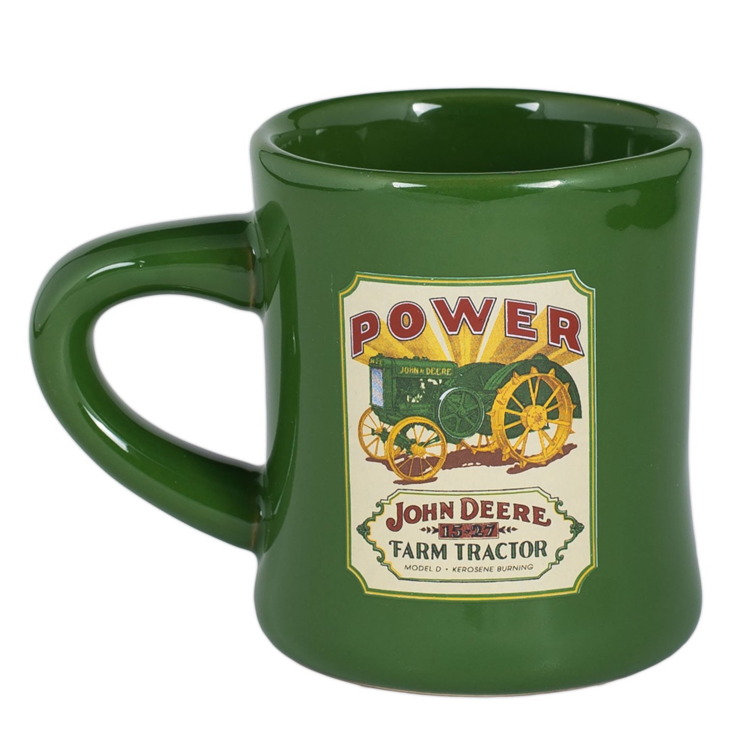 John Deere Power Farm Tractor Stoneware Green Coffee Dinner Mug