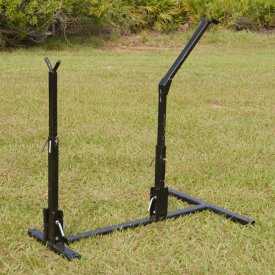 Field-installed hook-up stand kit for post-hole diggers