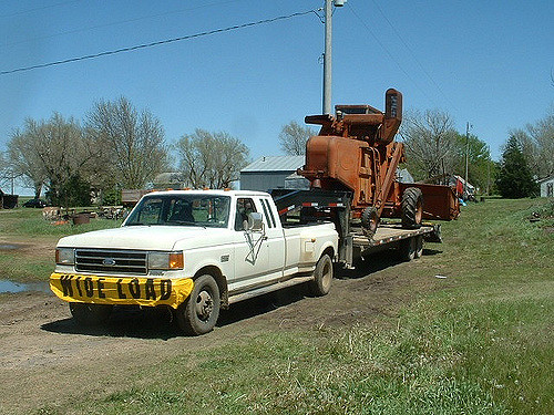 Ford 611 Combine On The Trailer In St Joseph,KS | Flickr - Photo ...