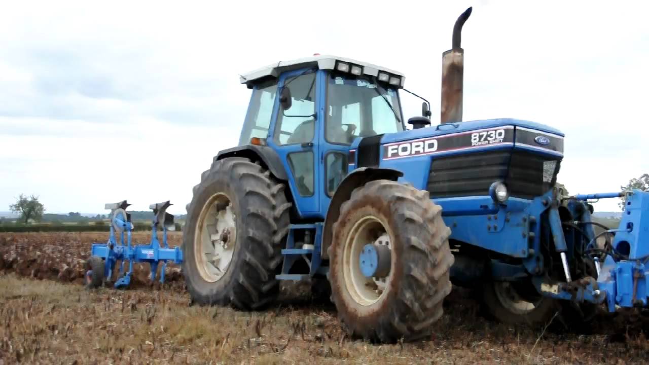 Ford 8730 Ploughing at Diseworth - YouTube