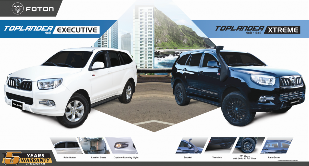 FOTON PHILIPPINES LAUNCHES TWO MORE VARIANTS OF THE TOPLANDER SUV ...