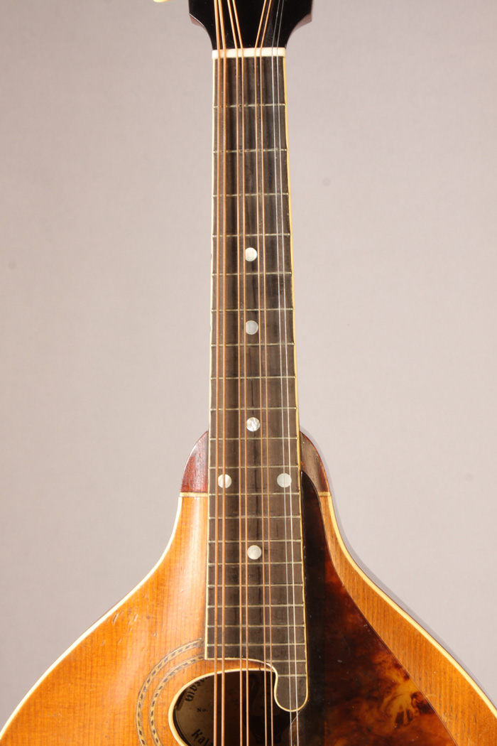MF8333, Gibson H-1 Mandola, 1910, VG+, peghead face refinished, back ...