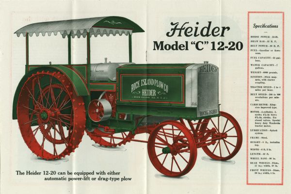 Heider Model C Tractor | Print | Wisconsin Historical Society