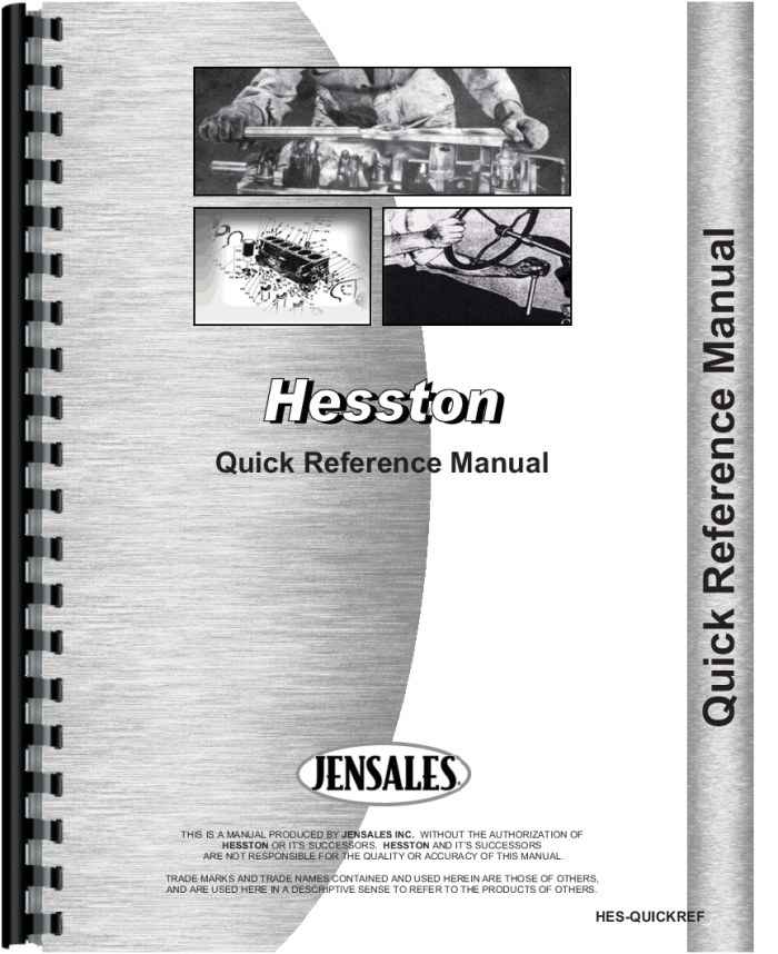 Hesston 466 Tractor Service Manual (HTHE-SQUICKREF)