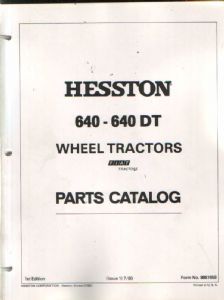 Hesston Fiat Tractor 640 & 640DT Parts Manual