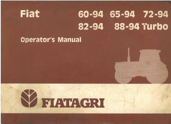 Fiat Tractor 60-94 65-94 72-94 82-94 88-94 DT & Turbo Versions ...