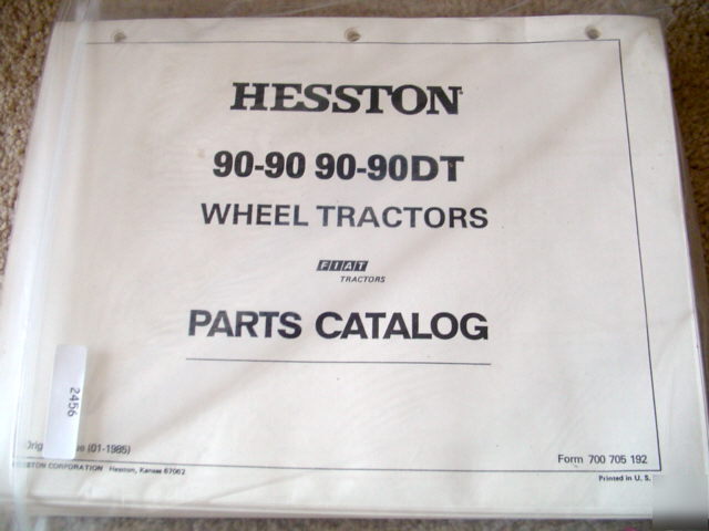 Hesston 90-90 90-90DT tractor parts manual catalog