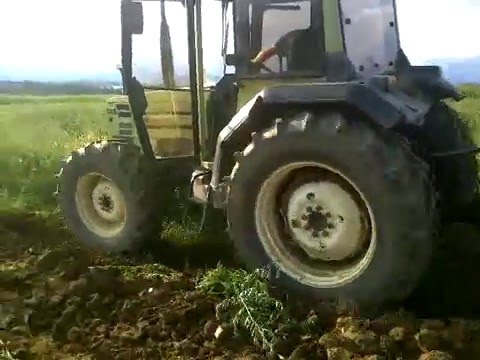 Hurlimann H-478 ploughing - YouTube