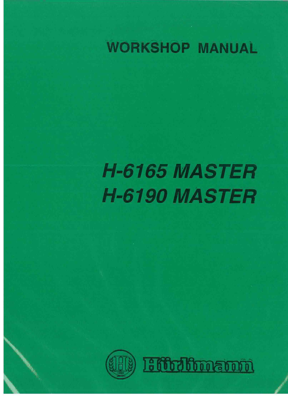 6165 MASTER - H 6190 MASTER - Utilisation et Entretien (1995 luglio)