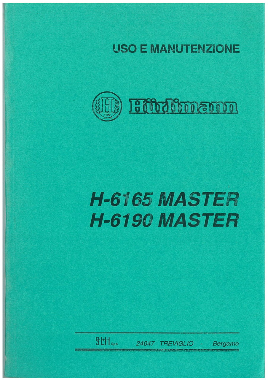 6195 MASTER / H 6190 MASTER - Libretto Uso & Manutenzione (1995 ...