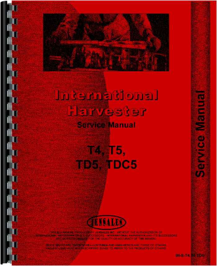 International Harvester T5 Crawler Service Manual (HTIH-ST4T5TD5)