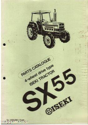 Iseki SX55 4-wheel drive tractor parts book catalog