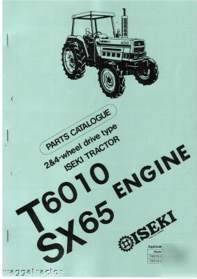 Iseki isuzu 4BC2 engine parts book catalog SX65 tractor