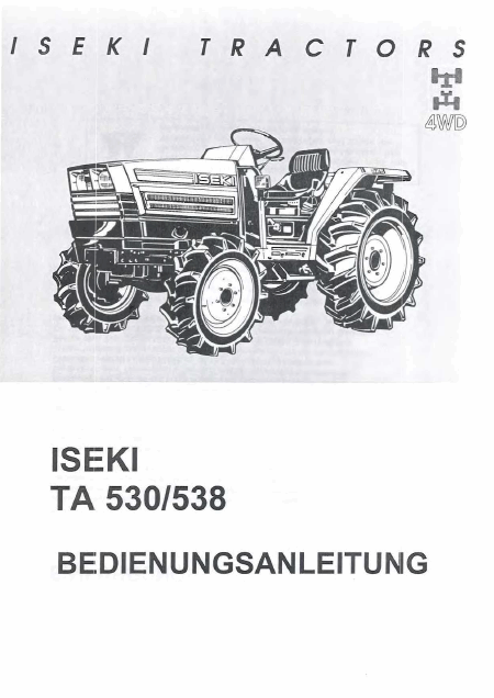 User's Guide ISEKI TA530 (Tractor) - German Download PDF