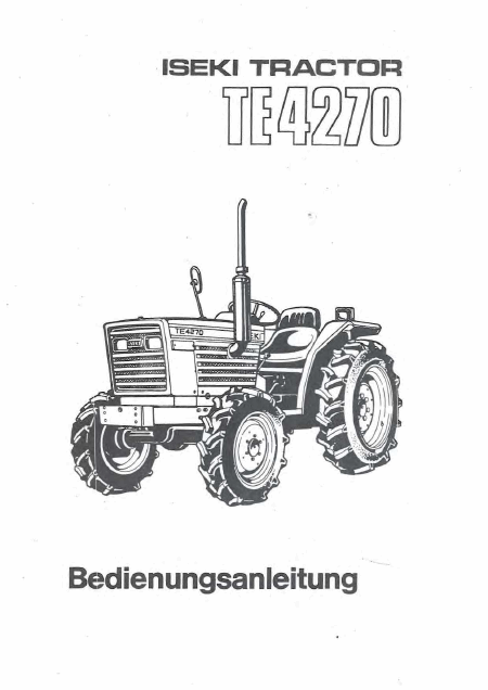 ISEKI TE4270 - Tracteur - Télécharger PDF (Mode d'emploi ...