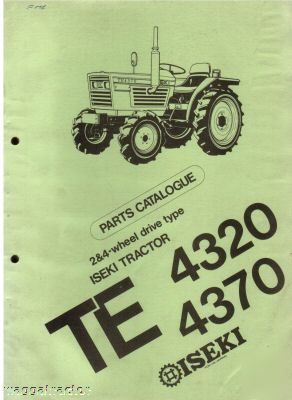 Iseki TE4320 TE4370 tractor spare parts book catalog