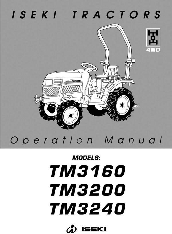 ISEKI TM3160 TM3200 TM3240 tractor Operator manual - Download Manua...