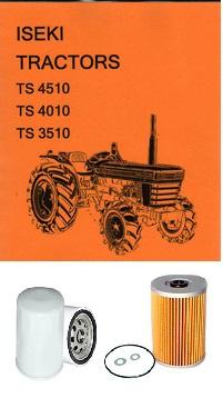 KITI002 FILTER KIT Iseki Tractor: TS3510 TS4010 TS4510 OIL & FUEL ...
