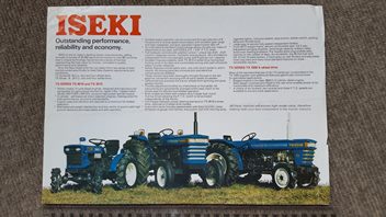 Iseki TS & TX Range Tractor Dealer Sales Sheet | Trade Me