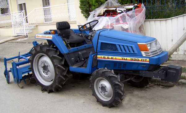 Tractor ISEKI TU220 DT with rotary tiller