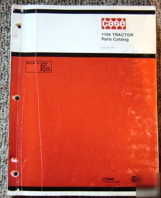 case 1194 tractor parts catalog book manual