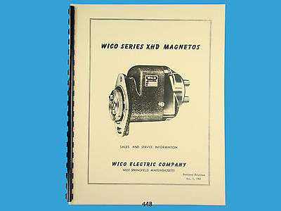... Service Parts Manual For Xhd Magneto For Case Oliver Wisconsin 448