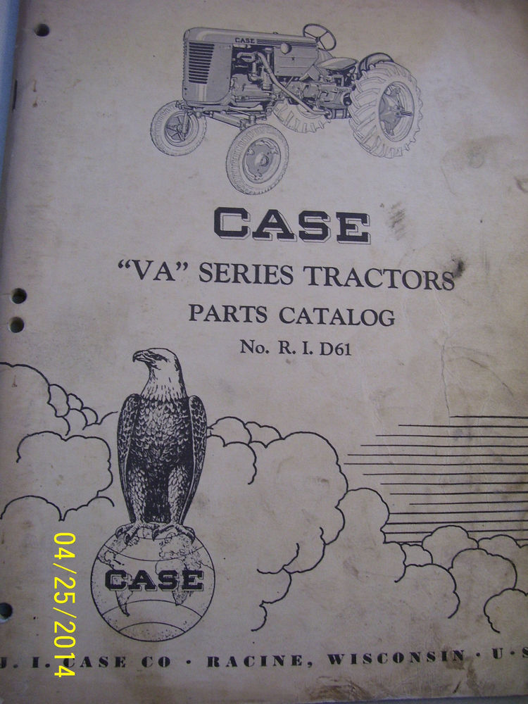 VINTAGE JI CASE PARTS MANUAL- VA SERIES TRACTORS- 1953 | eBay
