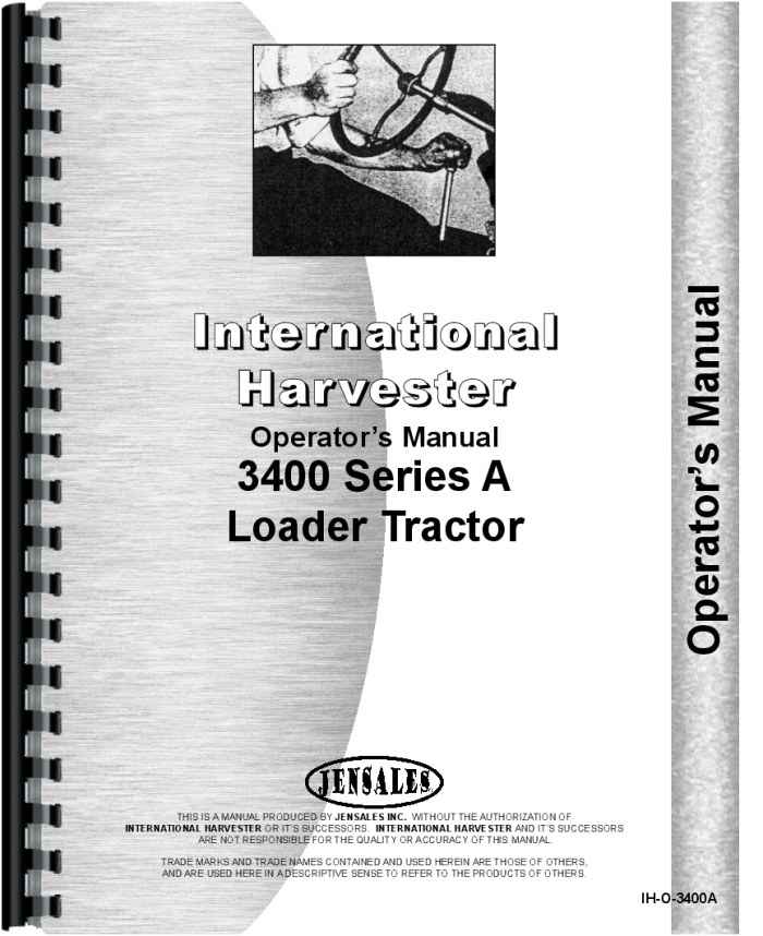 International Harvester 3400A Industrial Tractor Operators Manual ...