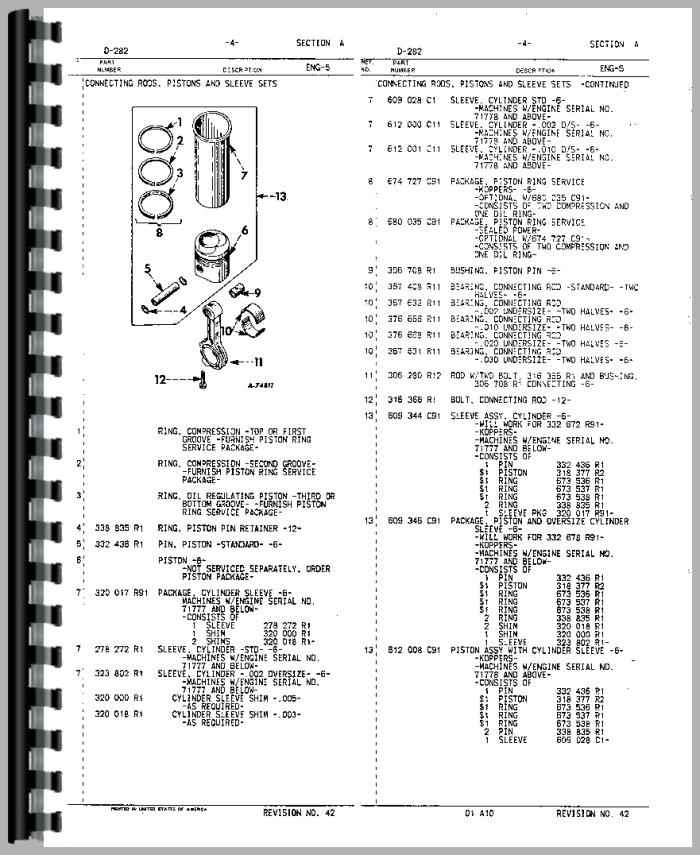 International Harvester 3600A Industrial Tractor Engine Parts Manual ...